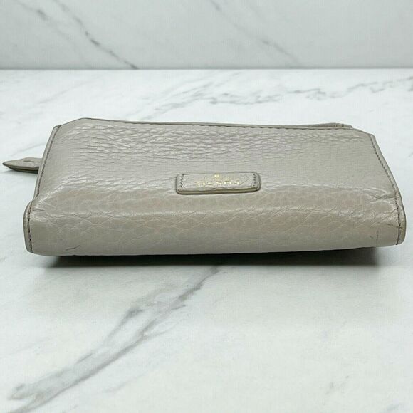 Fossil Gray Small Leather Wallet Billfold Card Holder Wallet Billfold - Picture 12 of 12